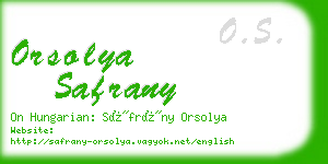 orsolya safrany business card